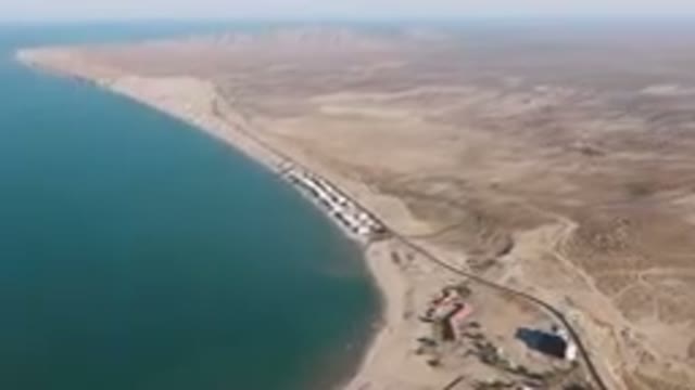 SAN FELIPE BC MEXICO-2023: Aerial Beach And A Long Stretch Of Water