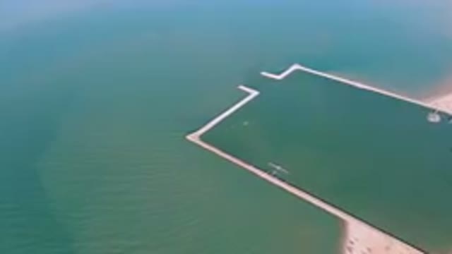 SAN FELIPE BC MEXICO-2023: Aerial Beach With A Pier And A Body Of Water