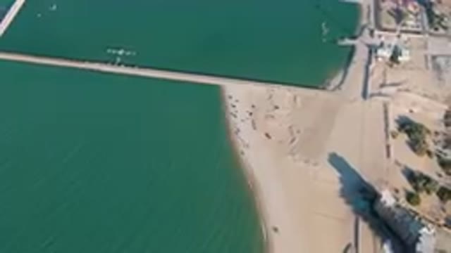 SAN FELIPE BC MEXICO-2023: Aerial Beach With A Pier And Pier House