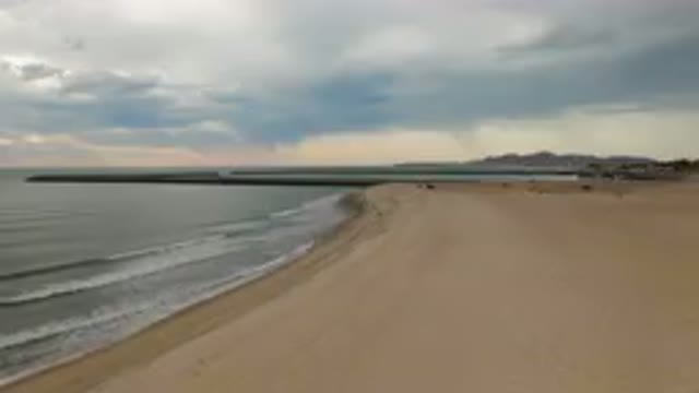 SAN FELIPE BC MEXICO-2023: Beach With A Long Sandy Shore And A Pier