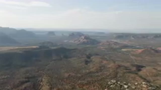 SEDONA ARIZONA USA-2023: Valley And Mountains From A Plane