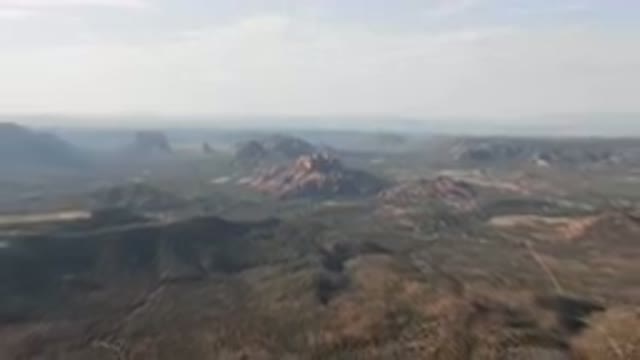 SEDONA ARIZONA USA-2023: Mountains With A Valley In The Middle Of Them And A