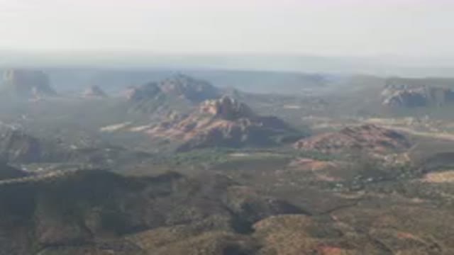 SEDONA ARIZONA USA-2023: Mountains With A Valley In The Middle Of Them And A