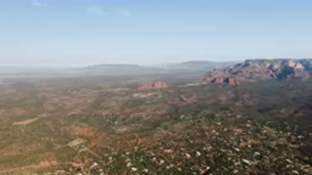 SEDONA ARIZONA USA-2023: Valley With A Mountain In The Background