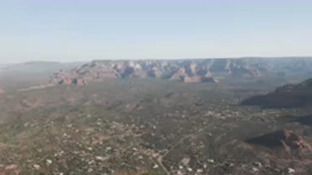 SEDONA ARIZONA USA-2023: Valley With A Mountain In The Background