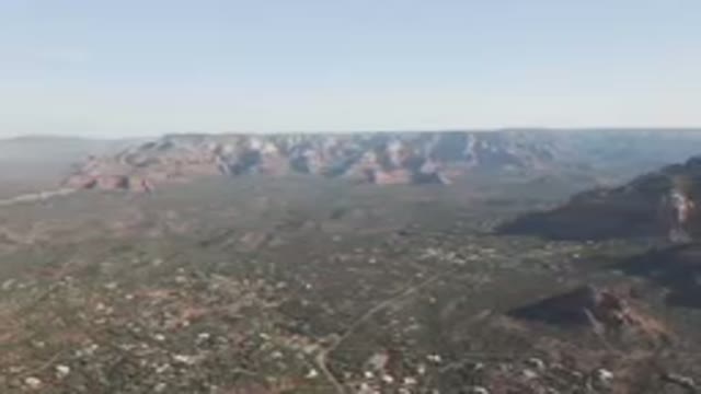 SEDONA ARIZONA USA-2023: Valley With A Mountain In The Background
