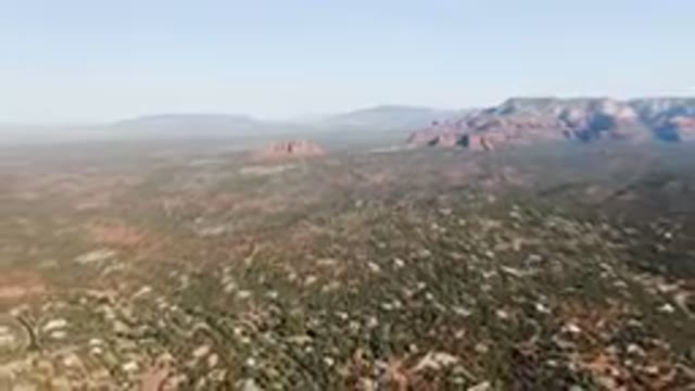 SEDONA ARIZONA USA-2023: Aerial City In The Middle Of A Desert