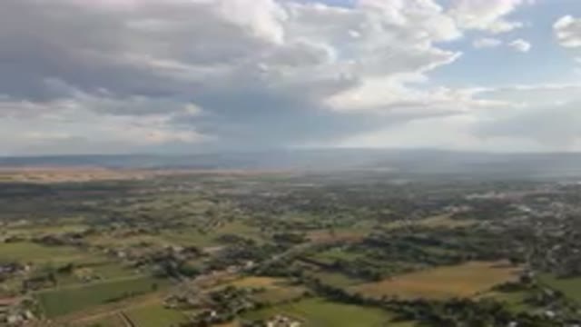 PALISADES COLORADO USA-2023: Aerial View of City and Landscape from a Plane