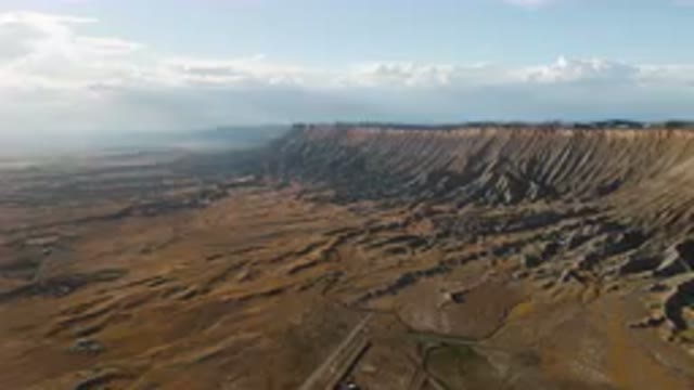 PALISADES COLORADO USA-2023: Large Open Desert Area With A Dirt Road