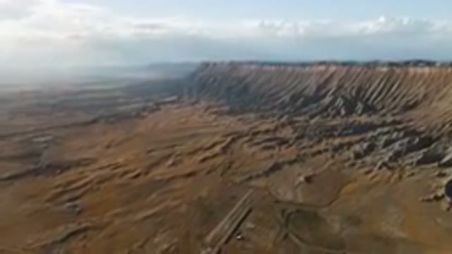 PALISADES COLORADO USA-2023: Large Mountain With A Road Going Through It