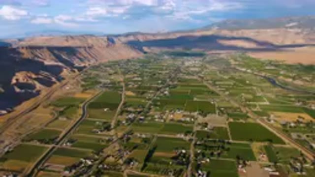 PALISADES COLORADO USA-2023: Aerial Valley With A Valley In The Middle