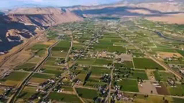 PALISADES COLORADO USA-2023: Aerial Small Town In A Valley With Mountains In The
