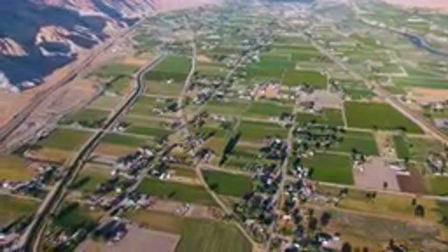PALISADES COLORADO USA-2023: Aerial Small Town In A Valley With A Valley In The