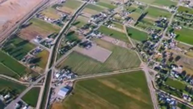 PALISADES COLORADO USA-2023: Aerial View of Small Town with Highway and Road