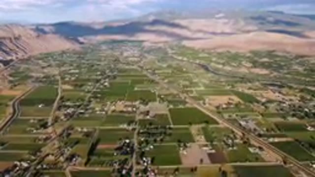 PALISADES COLORADO USA-2023: Aerial Small Town In A Valley With Mountains In The