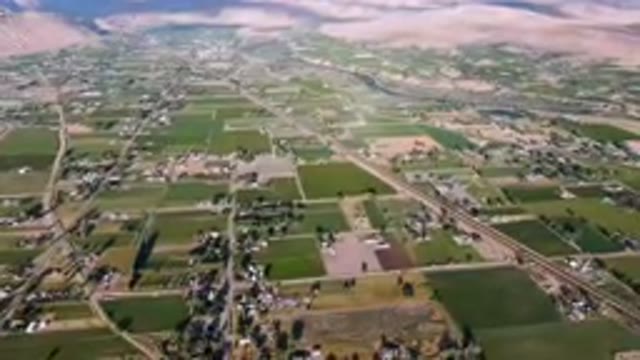 PALISADES COLORADO USA-2023: Aerial View of Town with River Running Through It