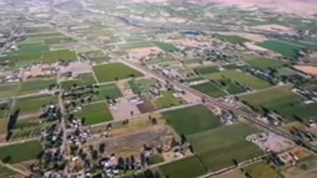 PALISADES COLORADO USA-2023: Aerial Rural Area With A Road And A Train