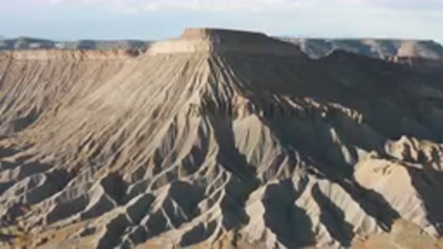 PALISADES COLORADO USA-2023: Mountains With A Dirt And Sand Area In The Middle