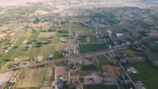 PALISADES COLORADO USA-2023: Aerial Rural Area With A Road And A Train