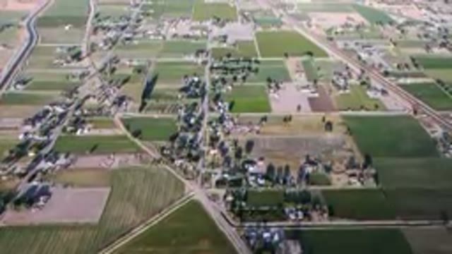 PALISADES COLORADO USA-2023: Aerial View of Small Town with Highway and Road