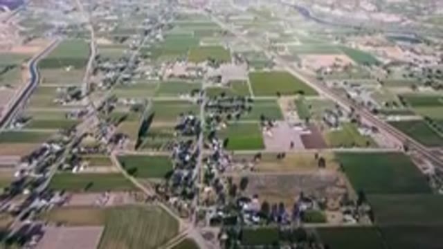 PALISADES COLORADO USA-2023: Aerial City With A River Running Through It