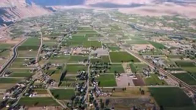 PALISADES COLORADO USA-2023: Aerial Small Town In A Valley With Mountains In The