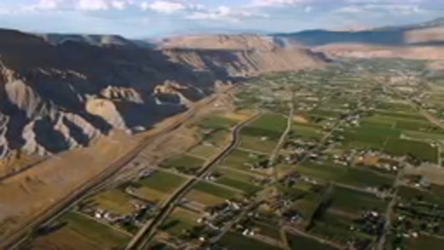 PALISADES COLORADO USA-2023: Aerial Valley With A Valley In The Middle