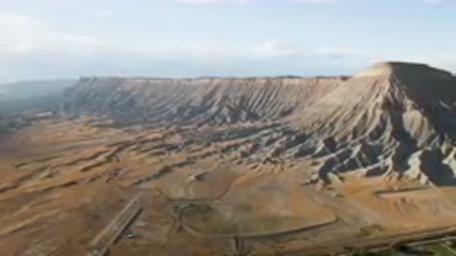 PALISADES COLORADO USA-2023: Large Mountain With A Road Going Through It