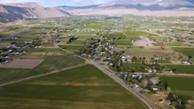 PALISADES COLORADO USA-2023: Aerial Rural Area With A Road And A Valley