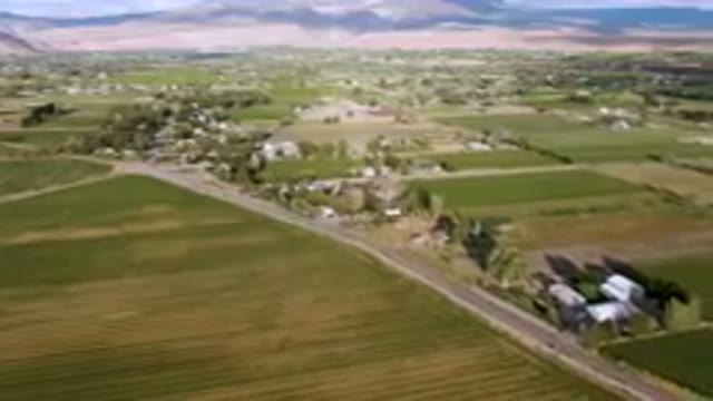 PALISADES COLORADO USA-2023: Aerial View of Farm and Road in Rural Area