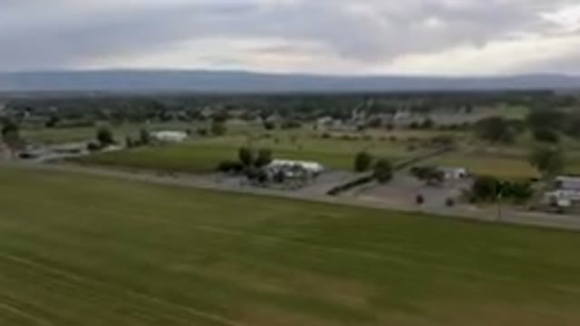 PALISADES COLORADO USA-2023: Aerial Farm With A Road And A Field