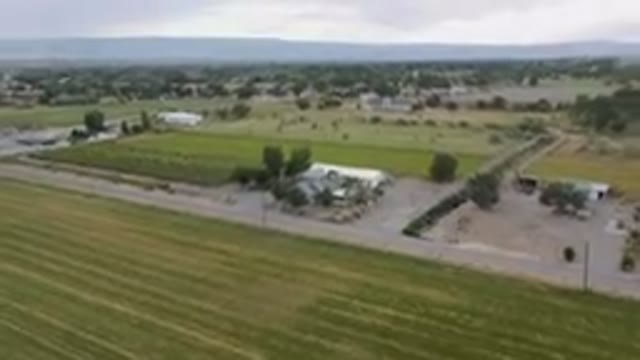 PALISADES COLORADO USA-2023: Aerial View of Farm With Road and House