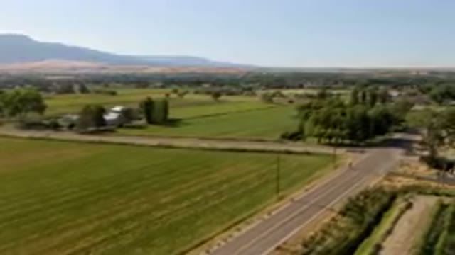 PALISADES COLORADO USA-2023: Aerial Farm With A Road And A Farm