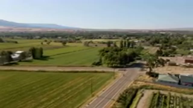 PALISADES COLORADO USA-2023: Aerial Farm With A Road And A Farm