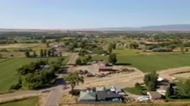 PALISADES COLORADO USA-2023: Aerial Farm With A Road And A Farm