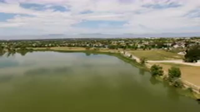 BROOMFIELD COLORADO USA-2023: Large Body Of Water With A Small Town In The Background