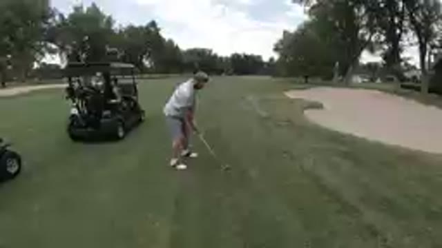 Denver, United States-2019: Man Playing Golf On A Colorado Golf Course