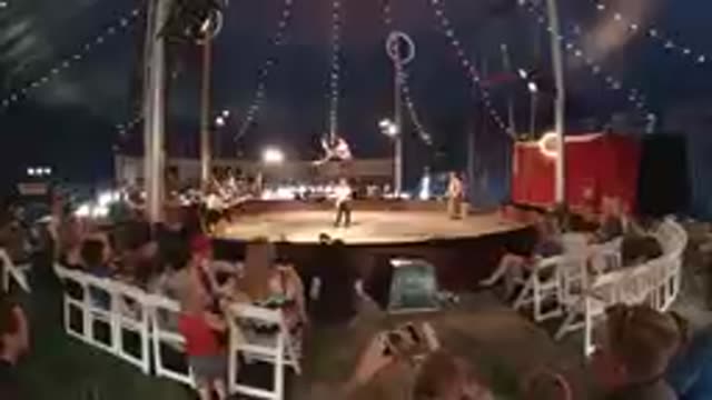 COLORADO UNITED STATES-2019: Aerial View Of Circus Tent Performance