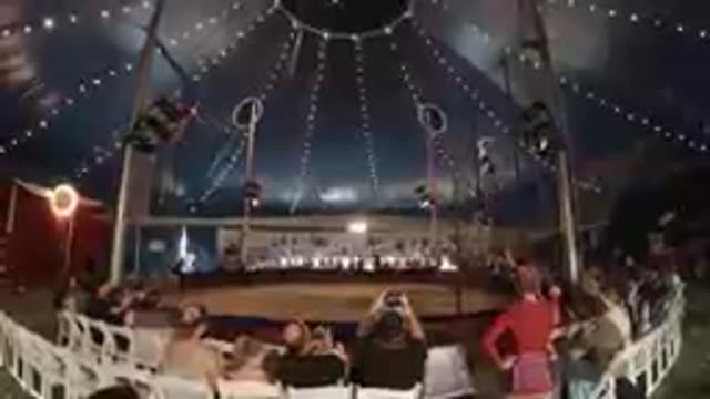 COLORADO UNITED STATES-2019: Aerial View of Circus Tent Performance