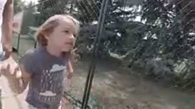 Little Girl Running Happily