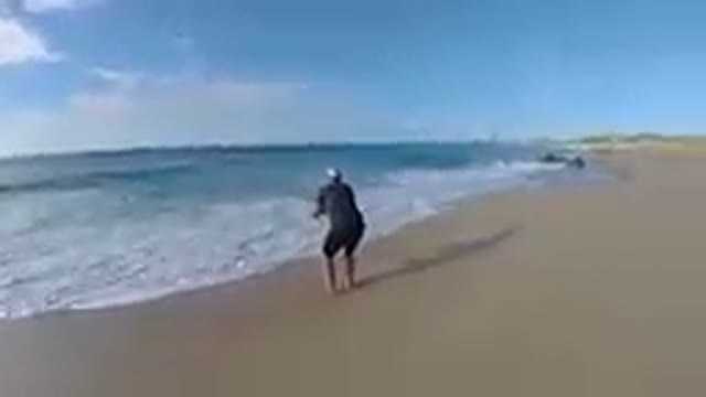 Los Cabos, Mexico-2019: Brave Man Fishing in Tropical Coastal Scene