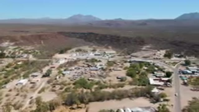 SAN IGNACIO BCS MEXICO-2023: Aerial Small Town In The Middle Of A Desert