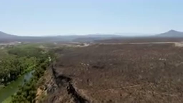 SAN IGNACIO BCS MEXICO-2023: Area With A River And A Forest In The Distance