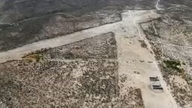 SAN IGNACIO BCS MEXICO-2023: Aerial Dirt Road In The Middle Of A Desert