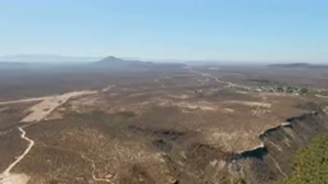 SAN IGNACIO BCS MEXICO-2023: Desert Area With A Road And A Mountain