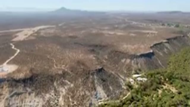 SAN IGNACIO BCS MEXICO-2023: Aerial Large Area With A Dirt Road And A Forest
