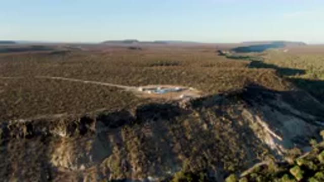 SAN IGNACIO BCS MEXICO-2023: Aerial Large Building On A Cliff In The Middle Of A