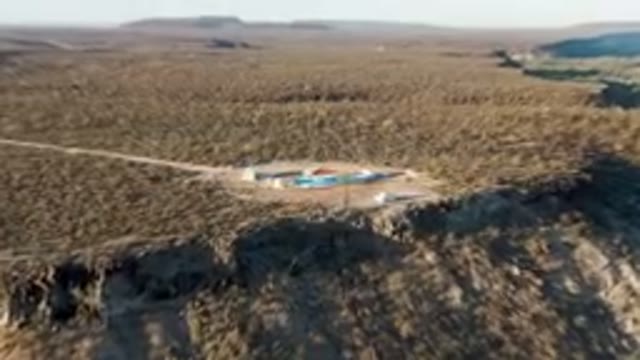 SAN IGNACIO BCS MEXICO-2023: Aerial View of Large Building in Desert Area