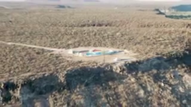 SAN IGNACIO BCS MEXICO-2023: Aerial Large Building On A Cliff With A Road