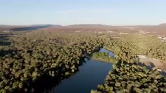 SAN IGNACIO BCS MEXICO-2023: River Surrounded By Trees And Mountains